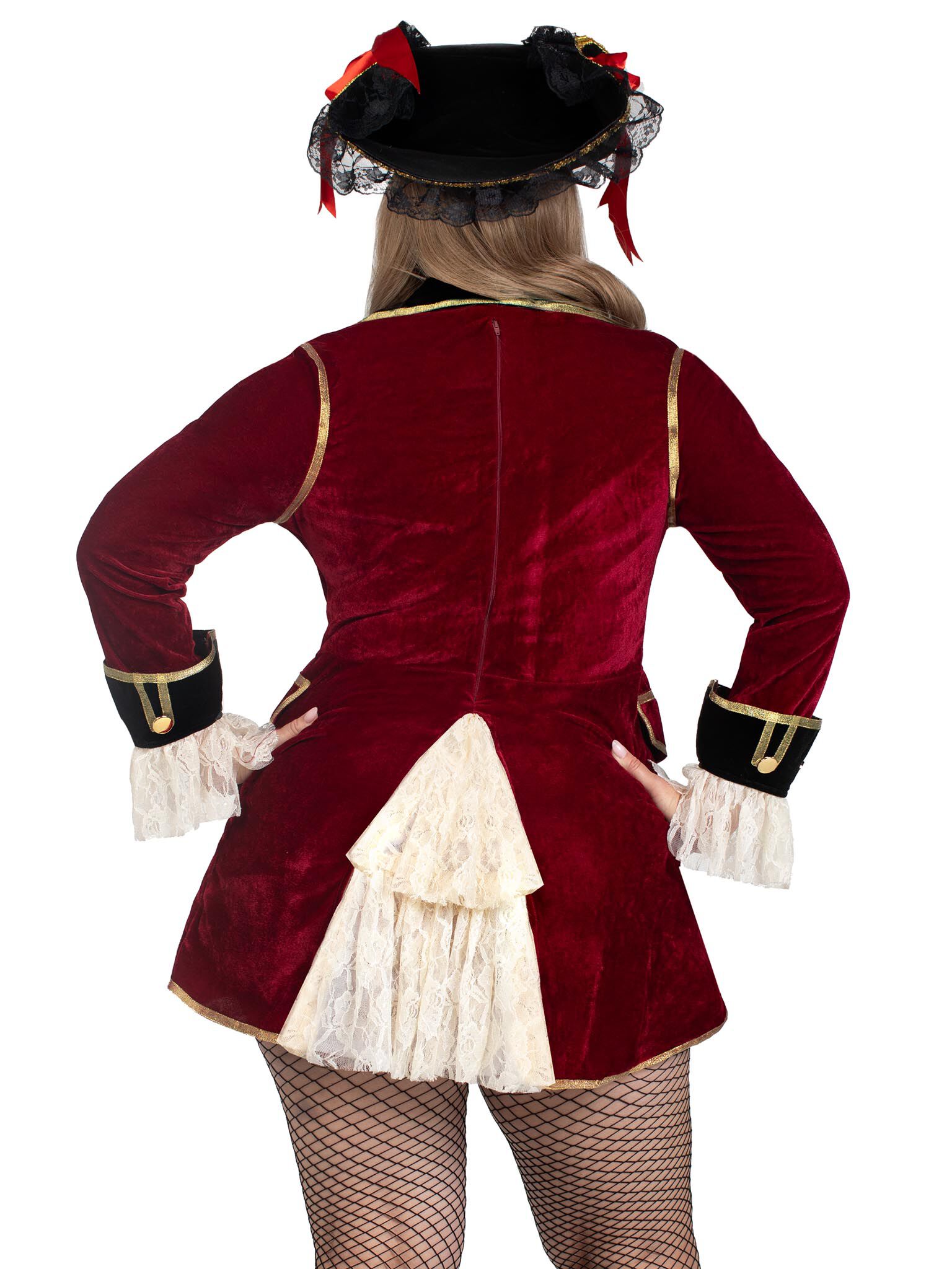 Pirate Captain Costume Dress, Red, alternate image number 1