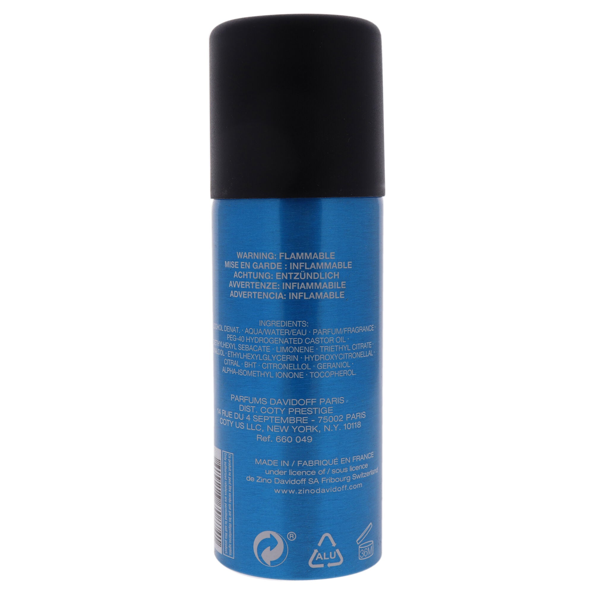 Cool Water All Over Body Spray by Davidoff for Men - 5 oz Body Spray, Clear, alternate image number 1