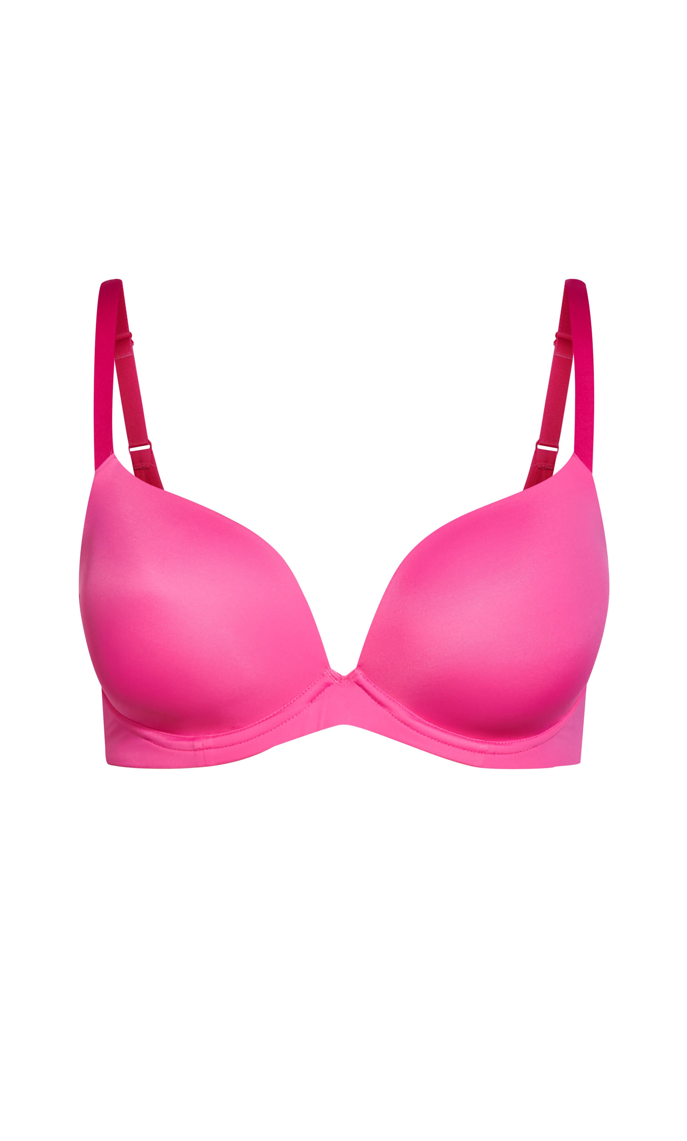 Smooth Plunge Bra - shocking pink, , alternate image number 2