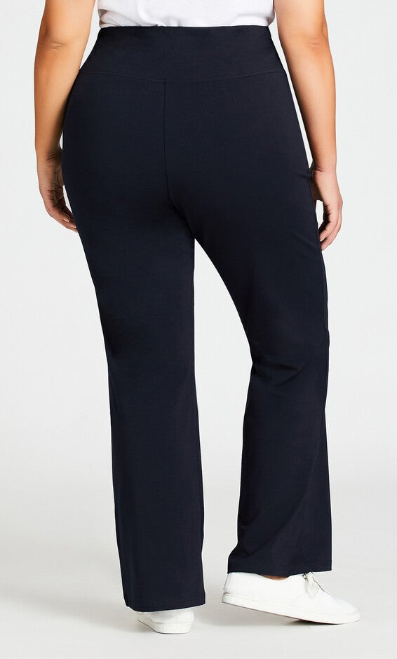 Pima Bootleg Legging Navy - average, , alternate image number 3