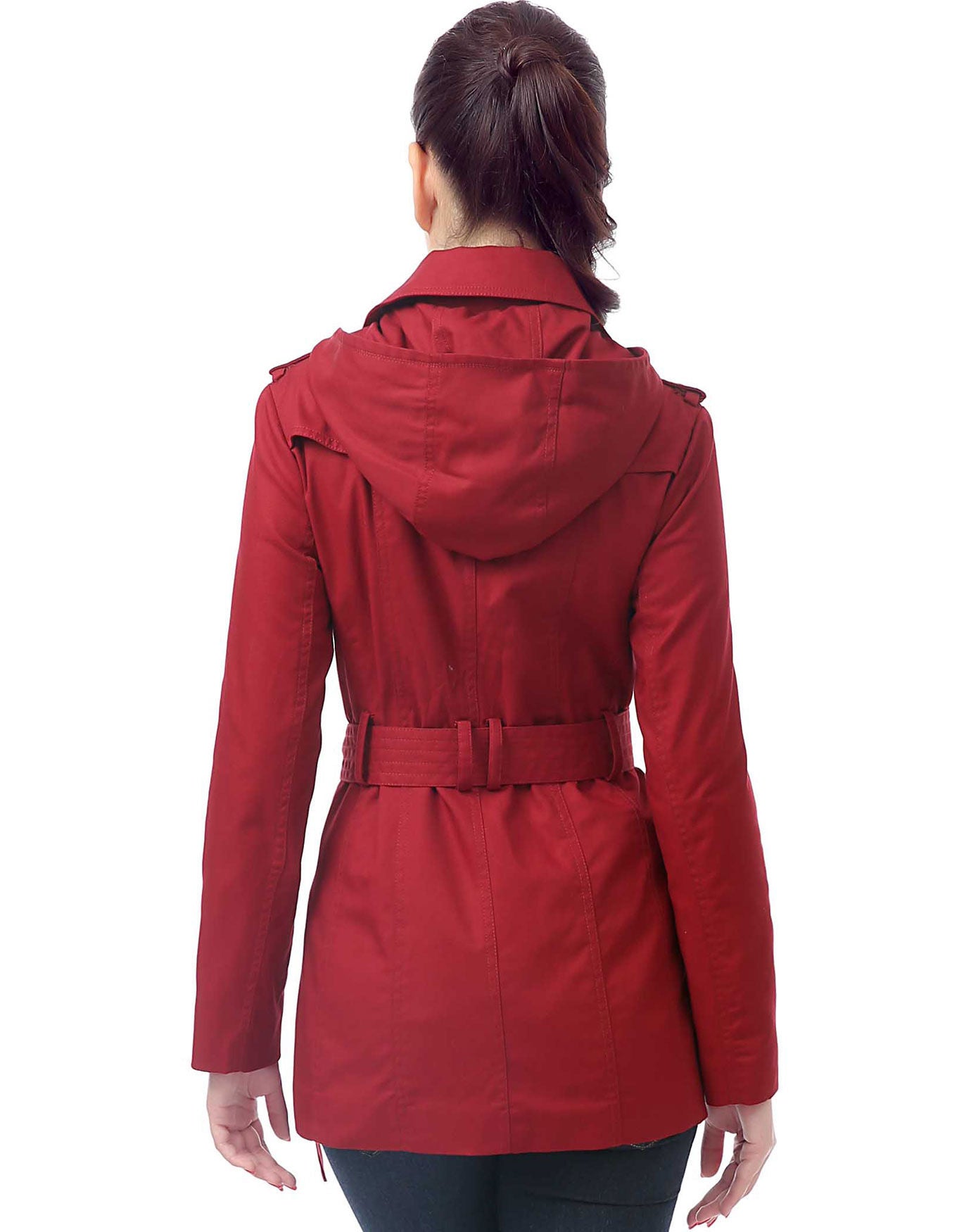 Tori Waterproof Hooded Short Trench Coat, , alternate image number 1