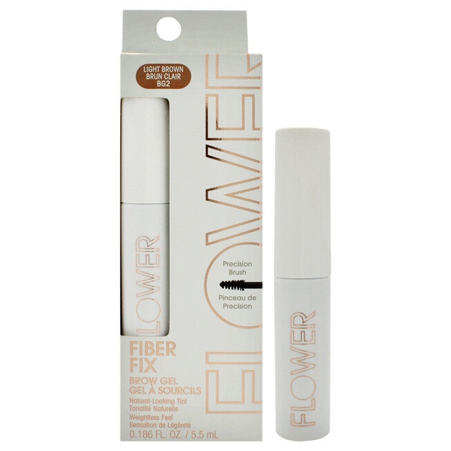 Fiber Fix Brow Gel - BG2 Light Brown by Flower Beauty for Women - 0.186 oz Eyebrow Gel, See Description, hi-res image number 0