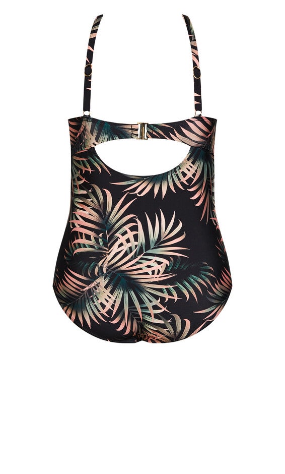 Cancun Underwire Print 1 Piece - black, , alternate image number null