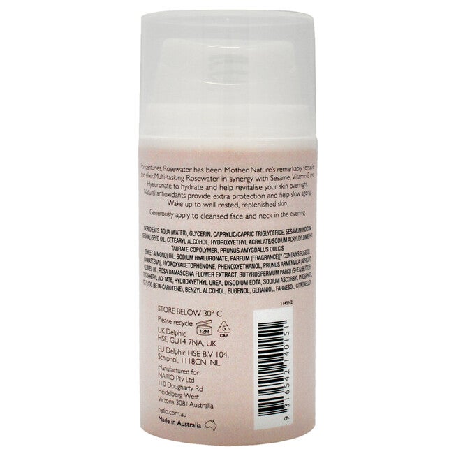 Rosewater Moisture Recharge Night Cream-Gel by Natio for Women - 2.7 oz Cream, See Description, alternate image number 1