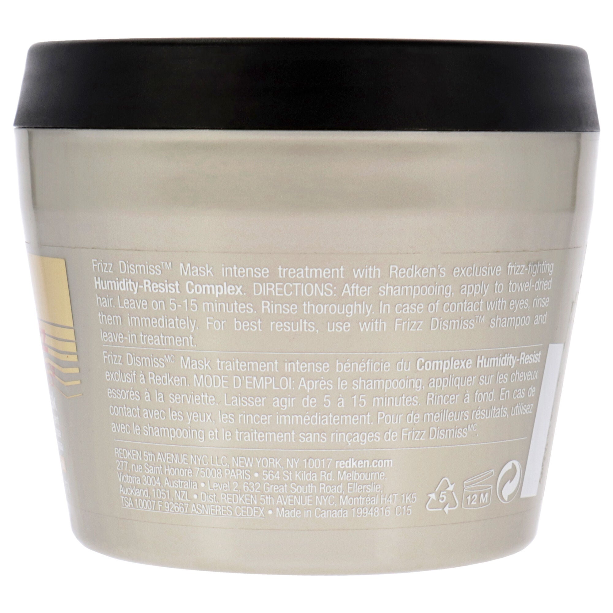 Frizz Dismiss Mask Intense Smoothing Treatment by Redken for Unisex - 8.5 oz Masque, , alternate image number 4