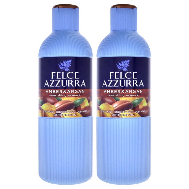 Amber and Argan by Felce Azzurra for Unisex - 22 oz Body Wash - Pack of 2, NA, hi-res image number null