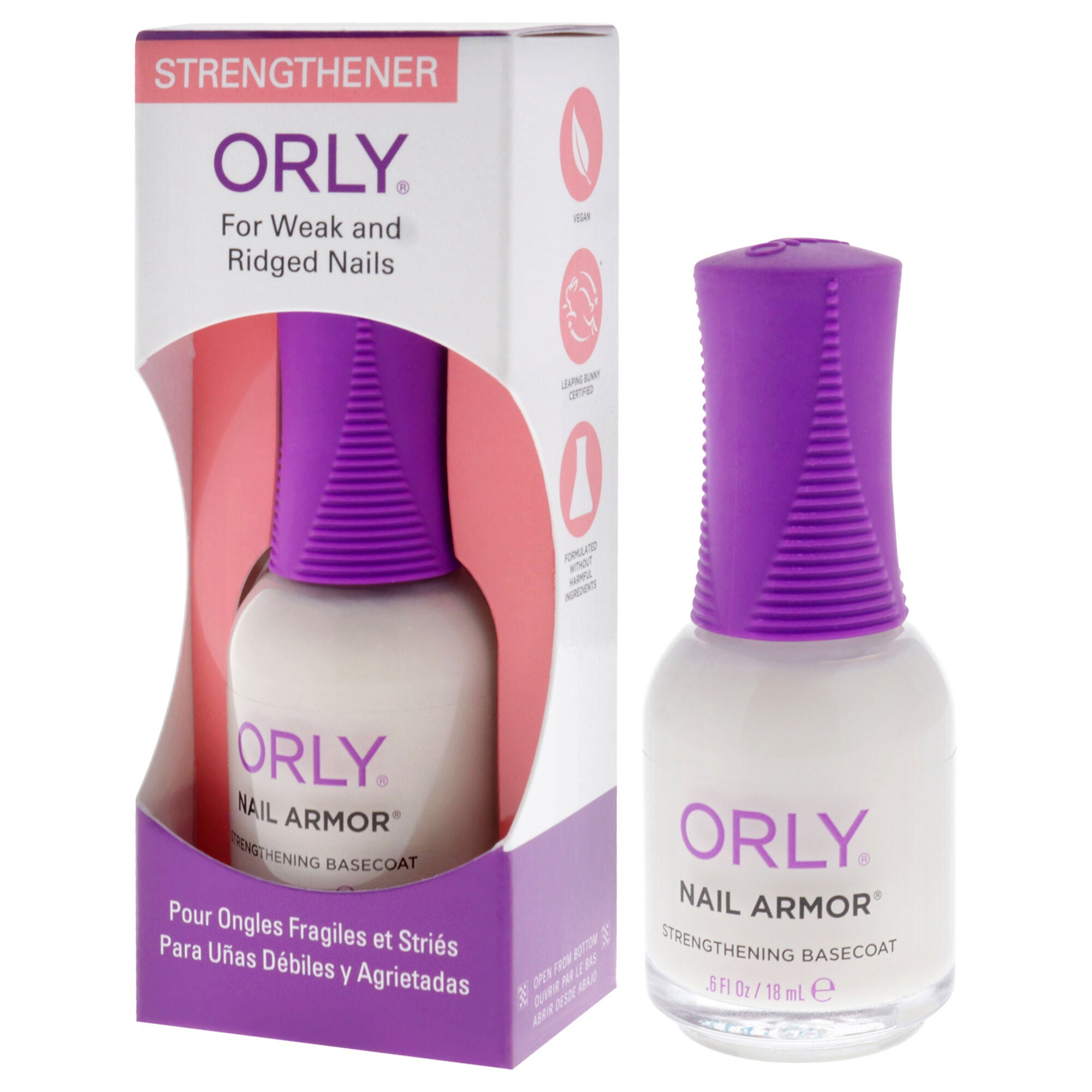 Nail Armor Strengthening Basecoat by Orly for Women - 0.6 oz Nail Polish, See Description, alternate image number 3