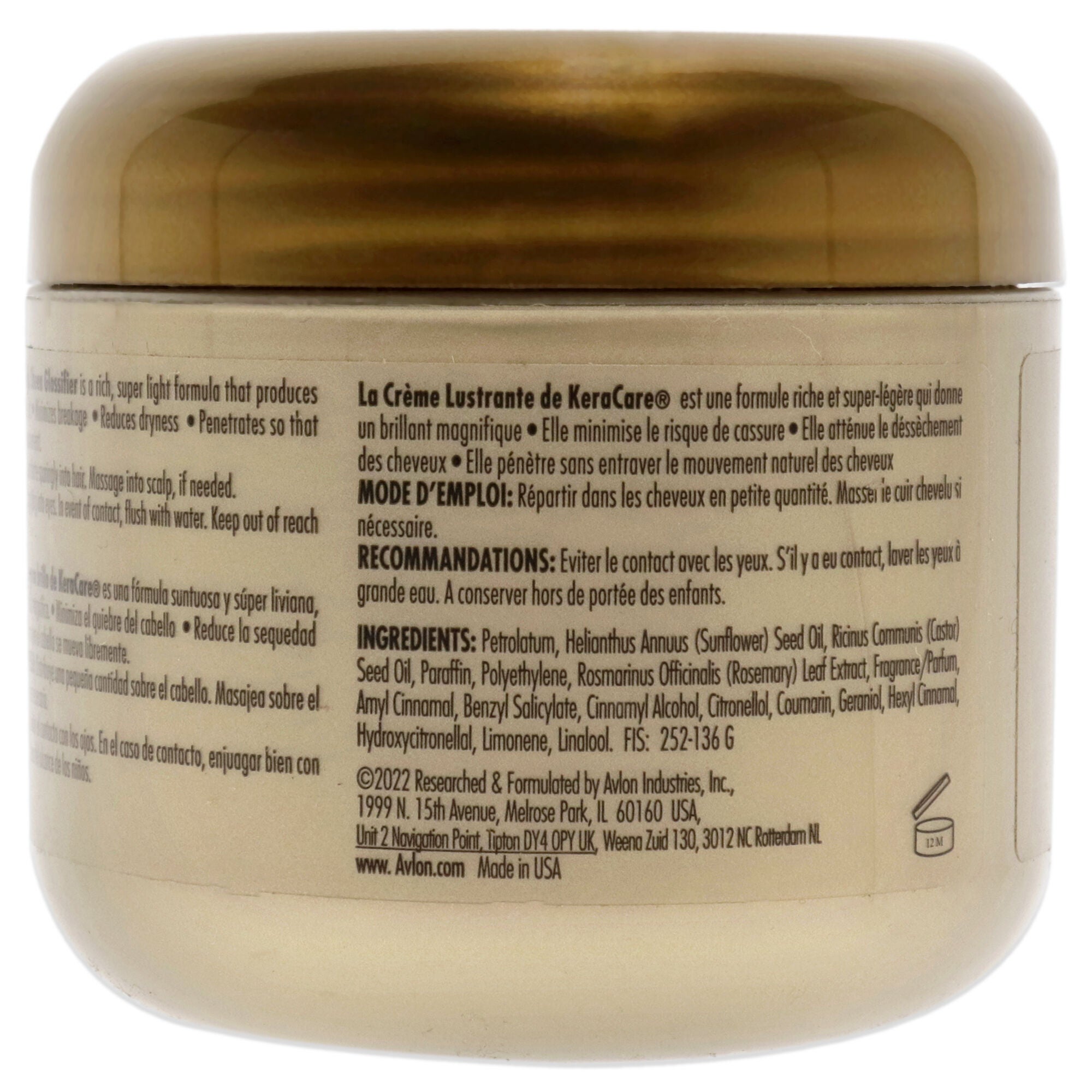 KeraCare High Sheen Glossifier by Avlon for Unisex - 3.9 oz Cream, , alternate image number 2