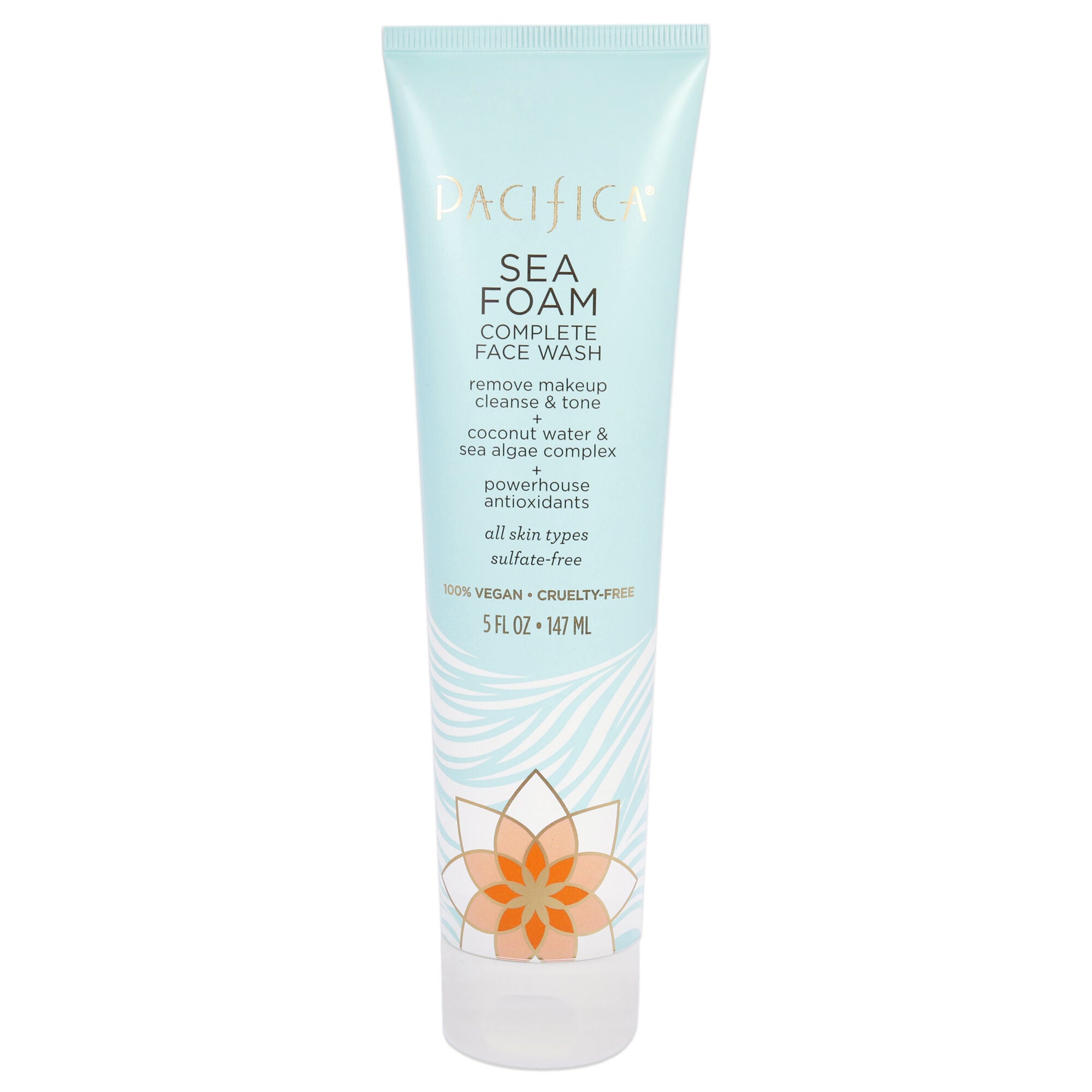 Sea Foam Complete Face Wash by Pacifica for Unisex - 5 oz Cleanser, See Description, hi-res image number 0