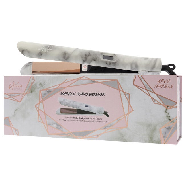 Digital Hair Straightener - Grey Marble by Aria Beauty for Women - 1 Inch Flat Iron, NA, alternate image number null