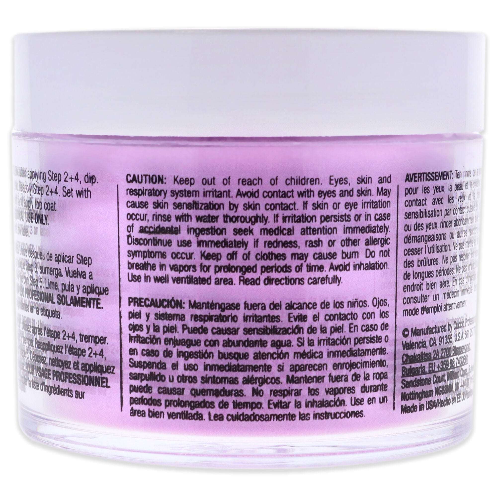 Pro Powder Polish Nail Colour Dip System - Cotton Candy Sorbet by Cuccio Colour for Women - 1.6 oz Nail Powder, , alternate image number 3