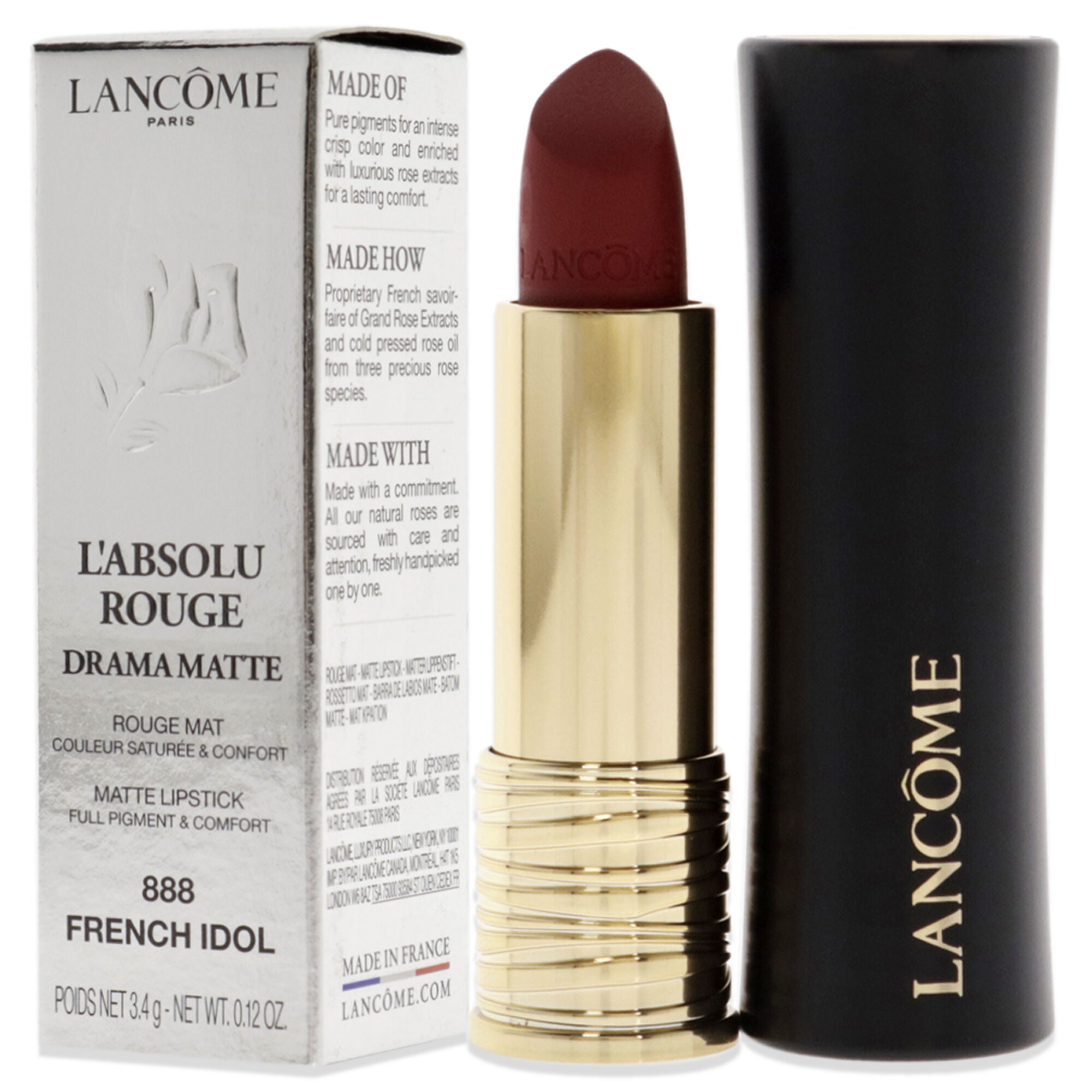 LAbsolu Rouge Drama Matte - 888 French Idol by Lancome for Women - 0.12 oz Lipstick, , alternate image number 8