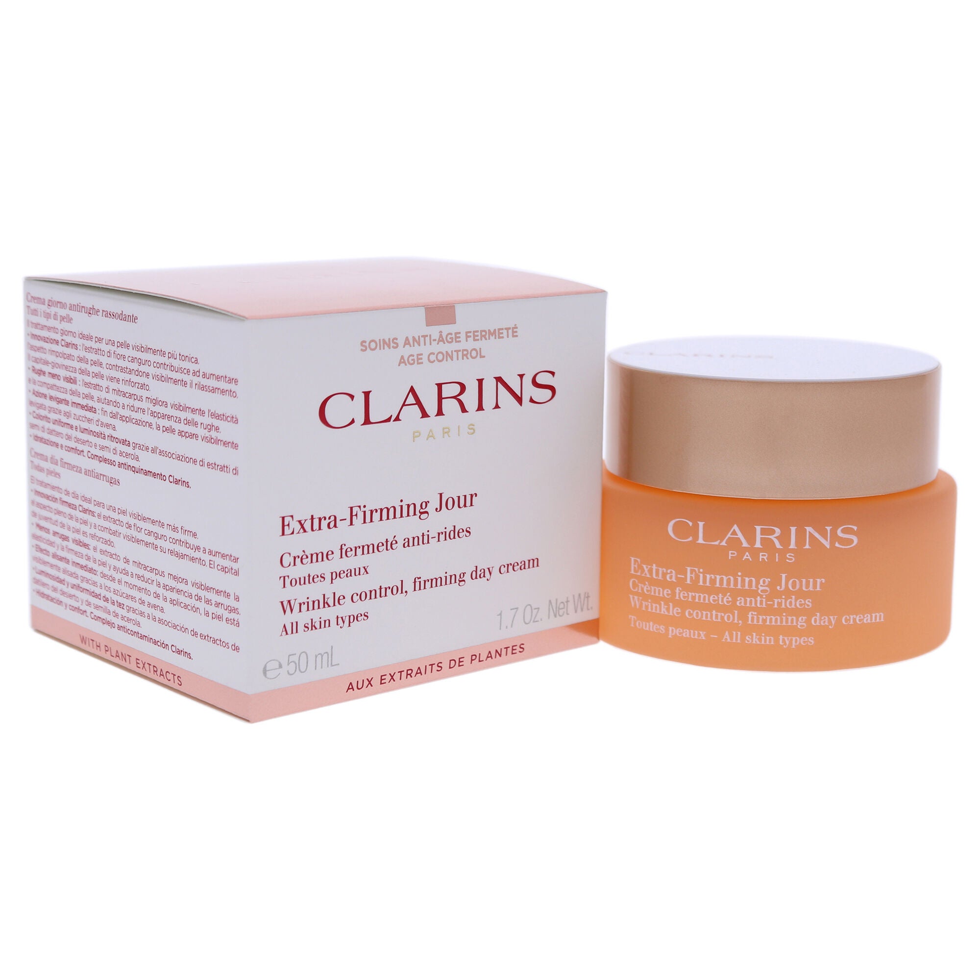 Extra Firming Day Wrinkle Control Day Cream - All Skin Type by Clarins for Unisex - 1.7 oz Day Cream, See Description, alternate image number 2