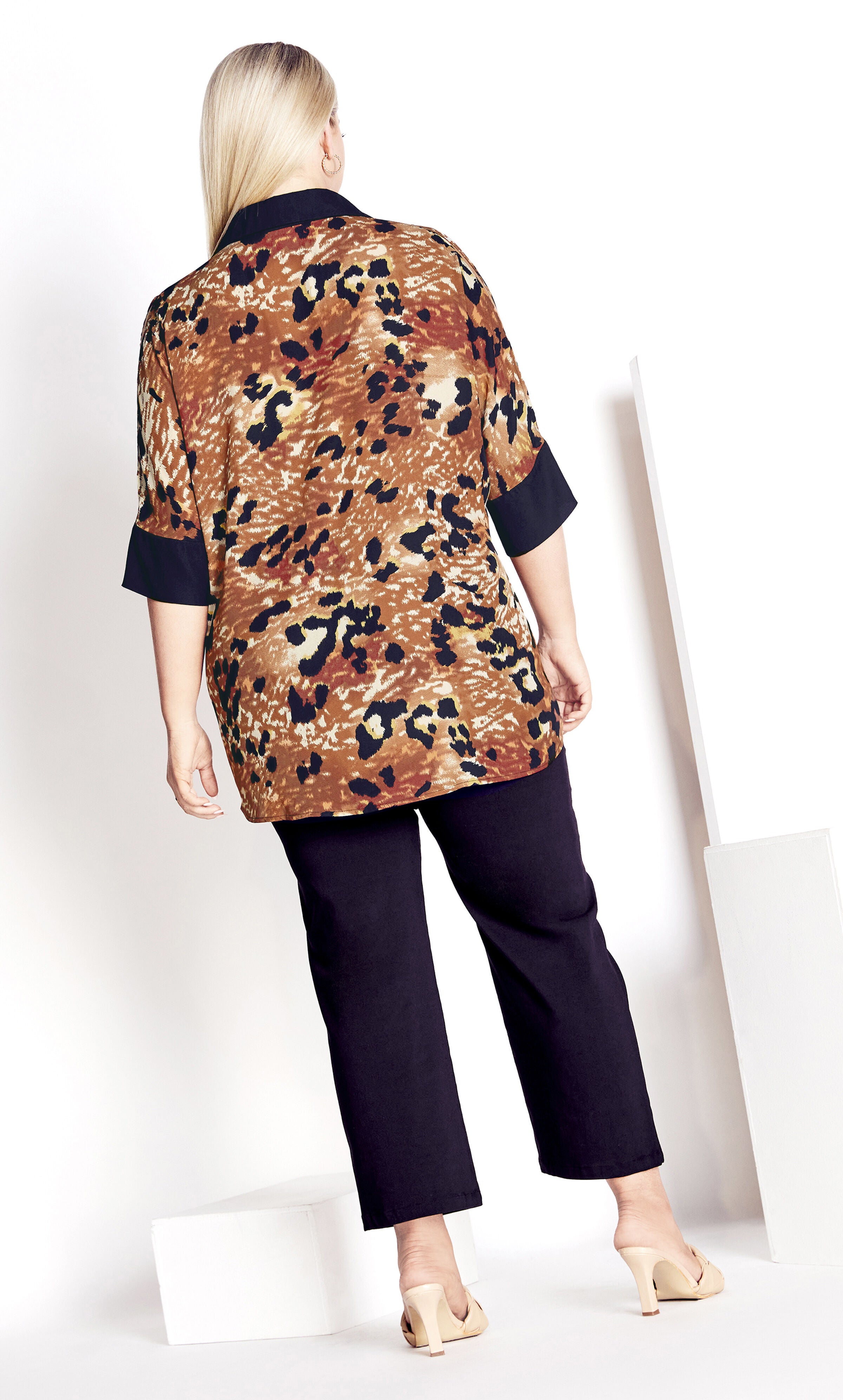 Presley Print Shirt - animal print, , alternate image number 3