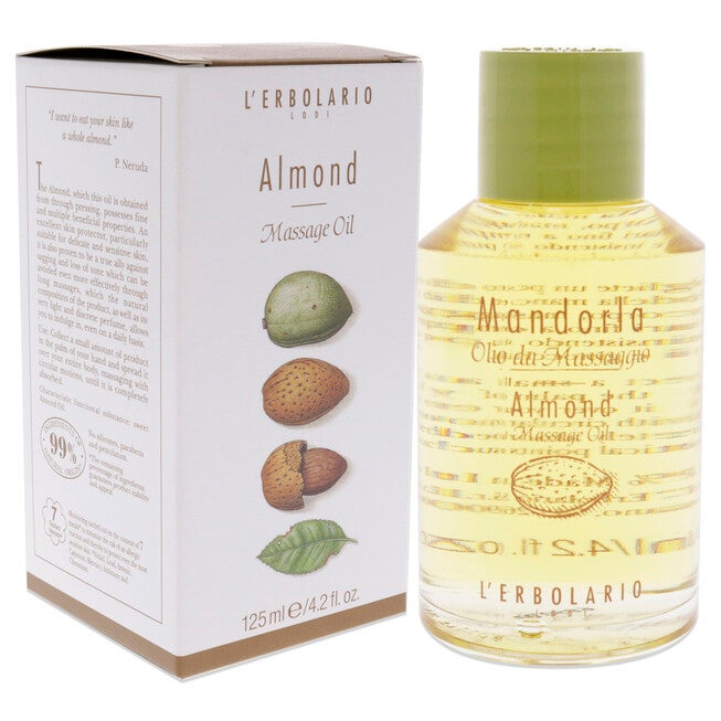 Massage Oil - Almond by LErbolario for Unisex - 4.2 oz Oil, , alternate image number 6