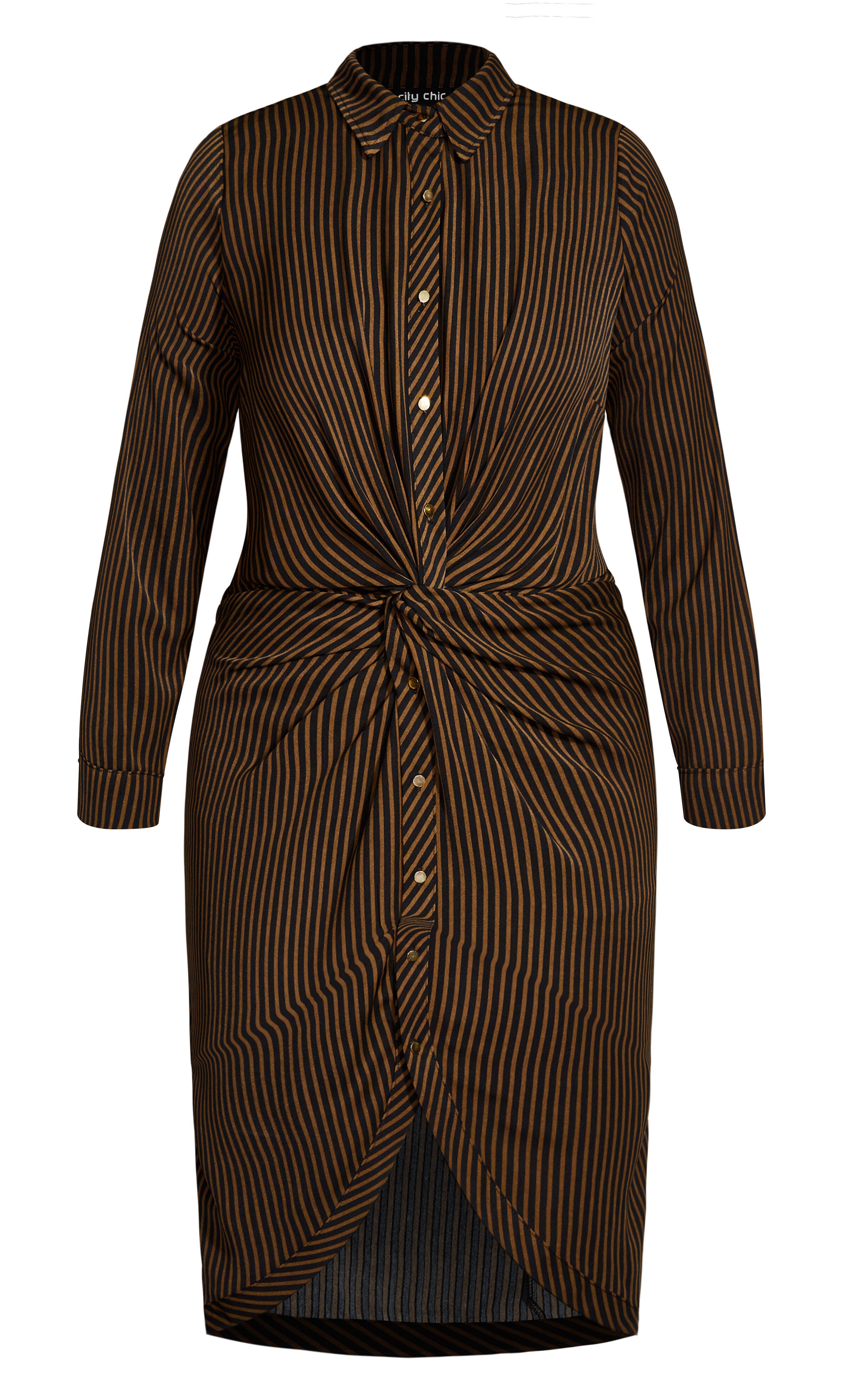 Twisted Stripe Dress - copper, , alternate image number 3