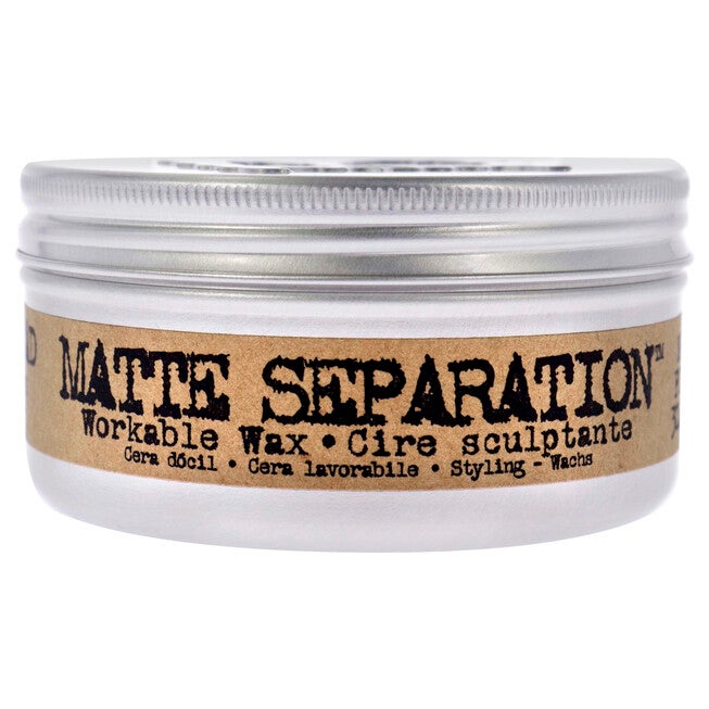 Bed Head B For Men Matte Separation Workable Wax by TIGI for Men - 3 oz Wax, See Description, hi-res image number 0