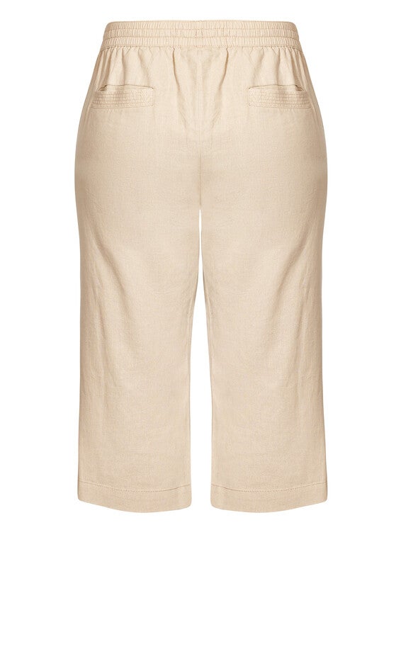 Wide Leg Crop Trouser - stone, , alternate image number 5