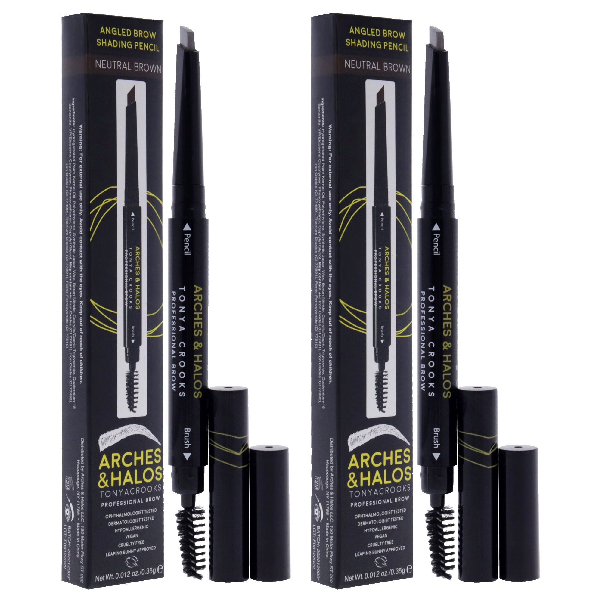 Angled Brow Shading Pencil - Neutral Brown by Arches and Halos for Women - 0.012 oz Eyebrow Pencil - Pack of 2, , alternate image number 6