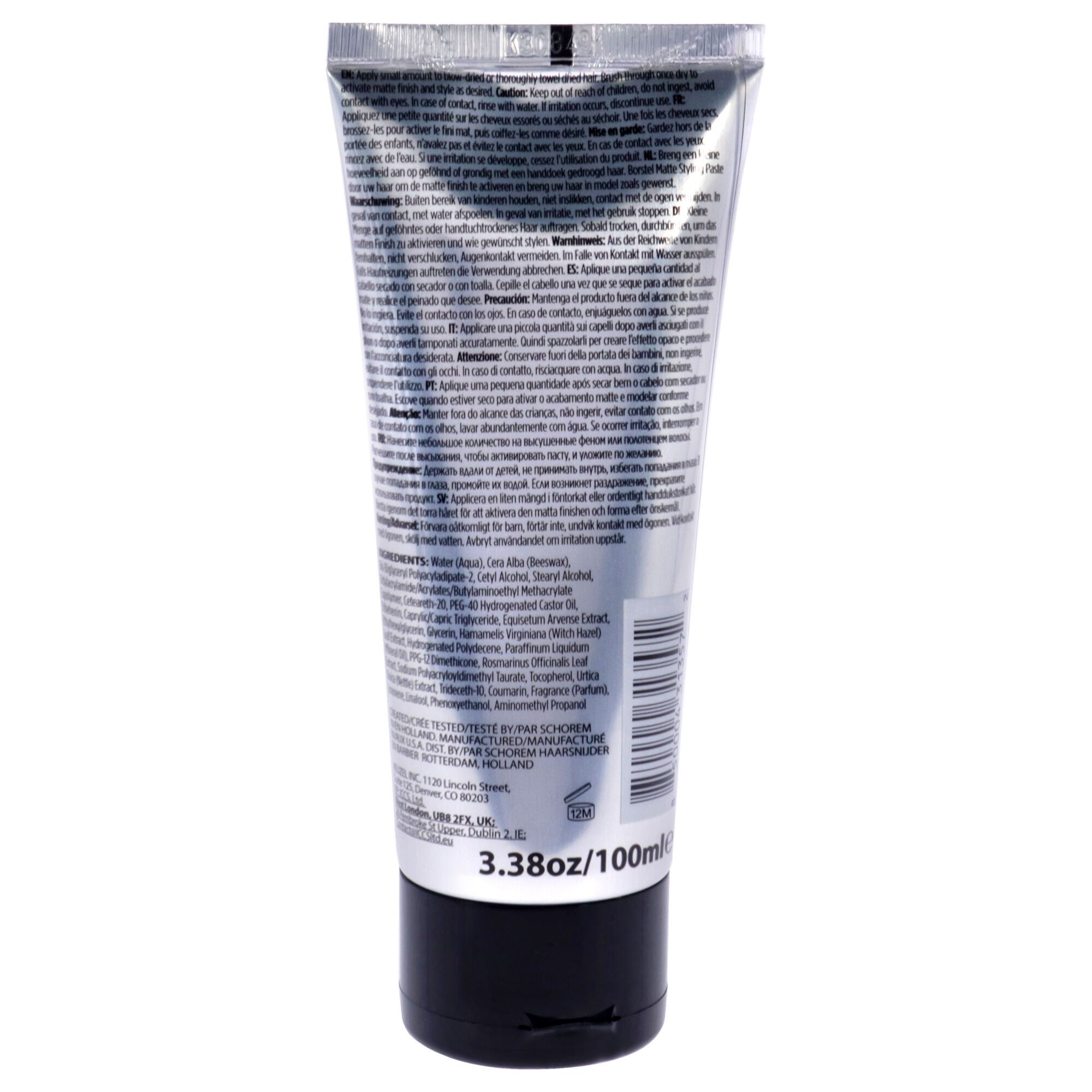 Matte Styling Paste by Reuzel for Men - 3.38 oz Paste, See Description, alternate image number 1