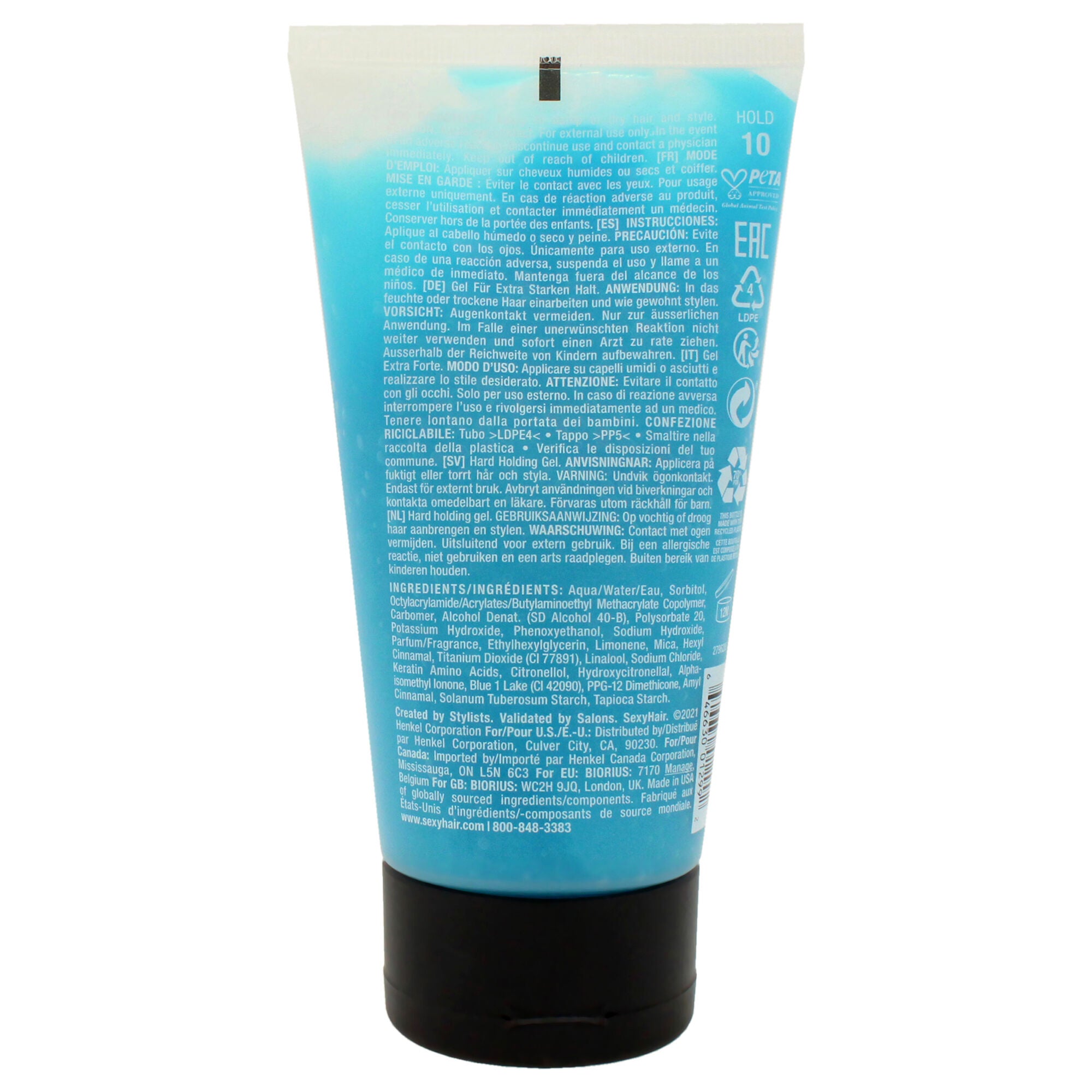 Style Sexy Hair Hard Up Hard Holding Gel by Sexy Hair for Unisex - 5.1 oz Gel, See Description, alternate image number 3