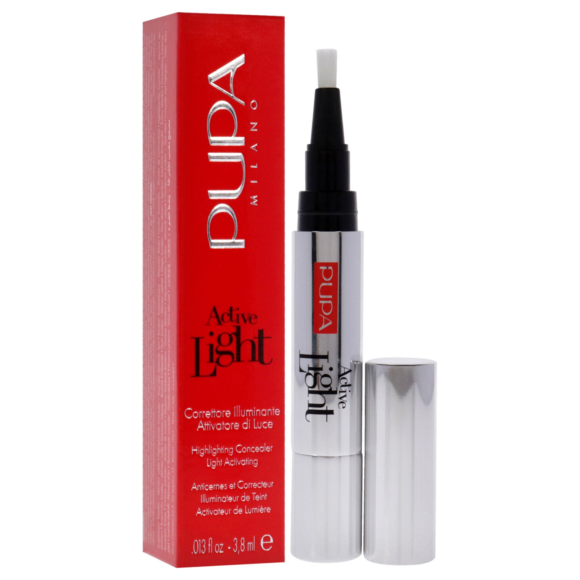 Active Light Highlighting Concealer - 004 Luminous Peach by Pupa Milano for Women - 0.013 oz Concealer, See Description, alternate image number 1