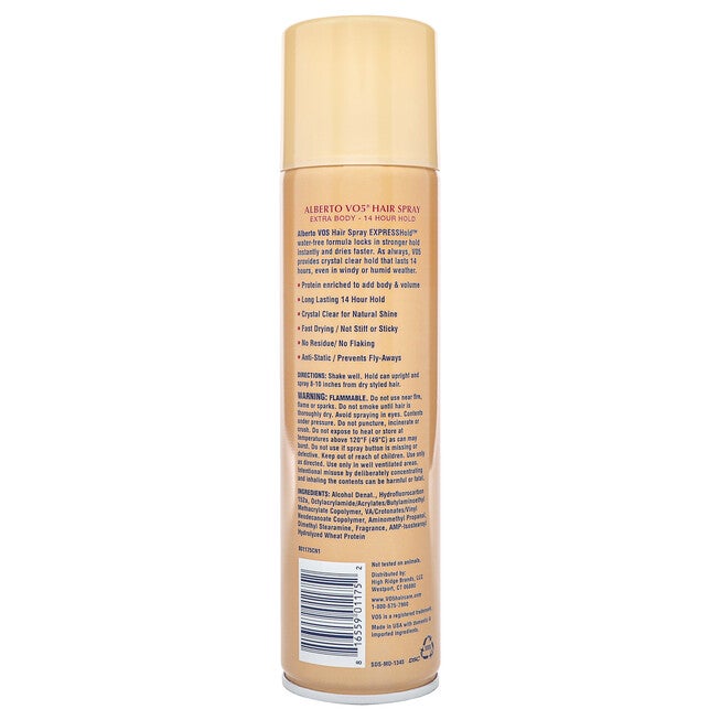 Crystal Clear Extra Body Hair Spray by Alberto VO5 for Unisex - 8.5 oz Hair Spray, See Description, alternate image number 1