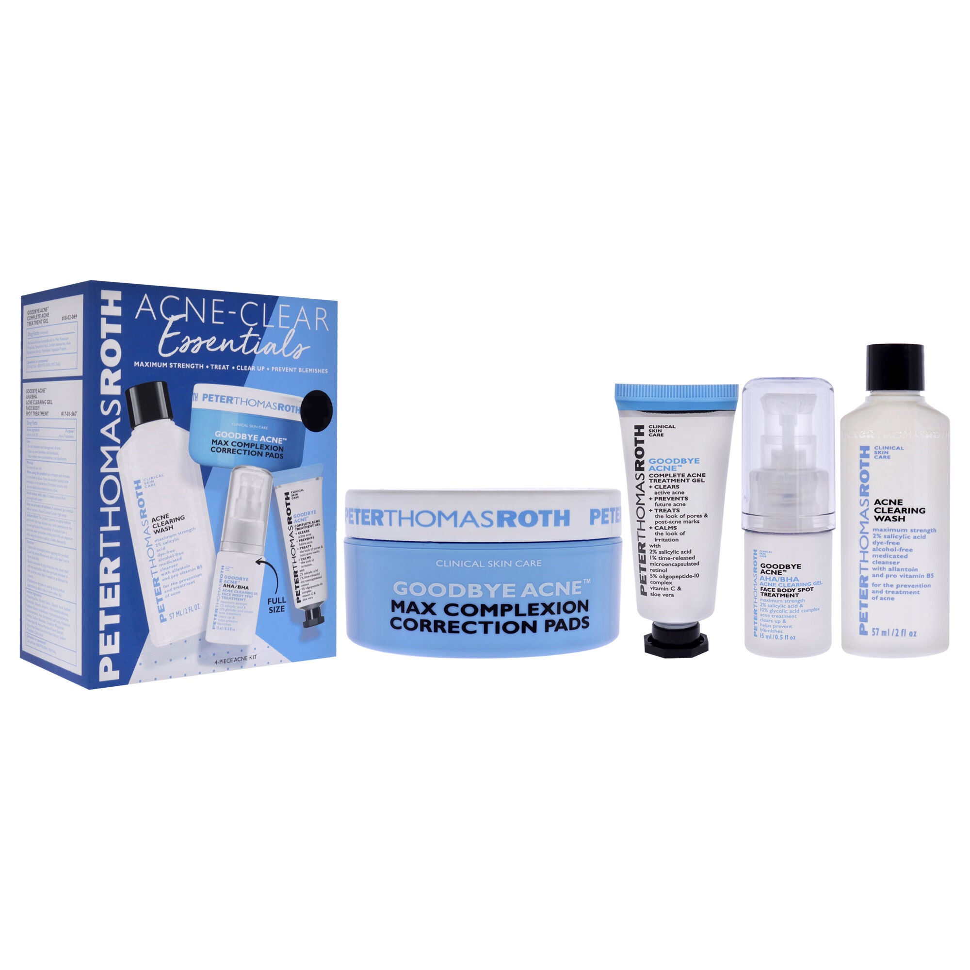 Acne-Clear Essentials Kit by Peter Thomas Roth for Unisex - 4 Pc Gift Set, See Description, alternate image number 2