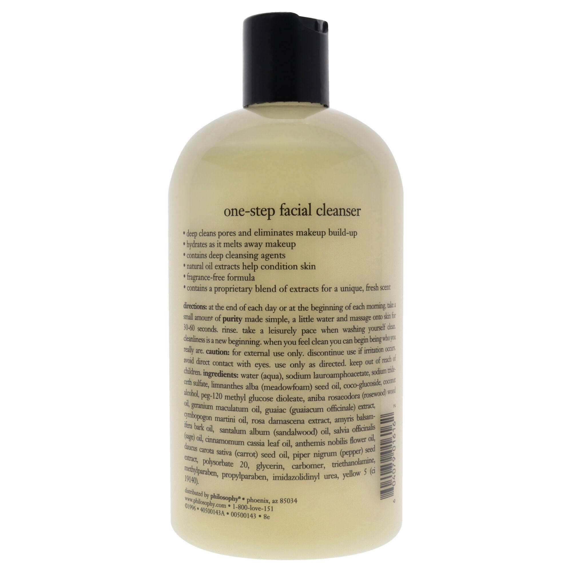 Purity Made Simple One-Step Facial Cleanser by Philosophy for Unisex - 16 oz Cleanser, See Description, alternate image number 1