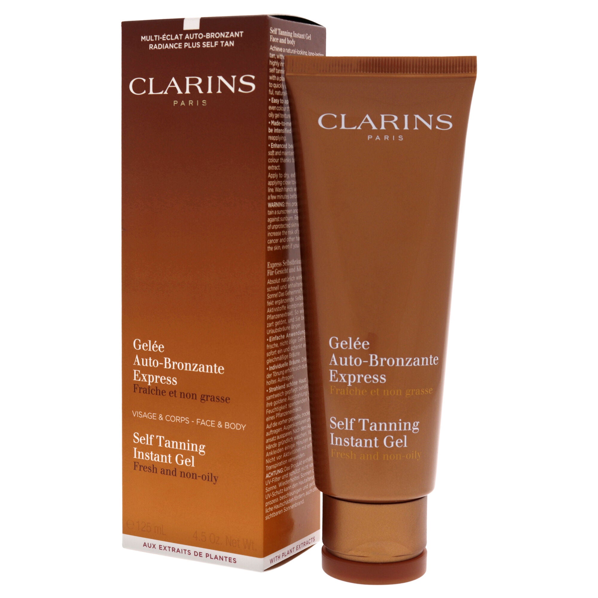 Clarins Self Tan Instant Gel packaging and tube