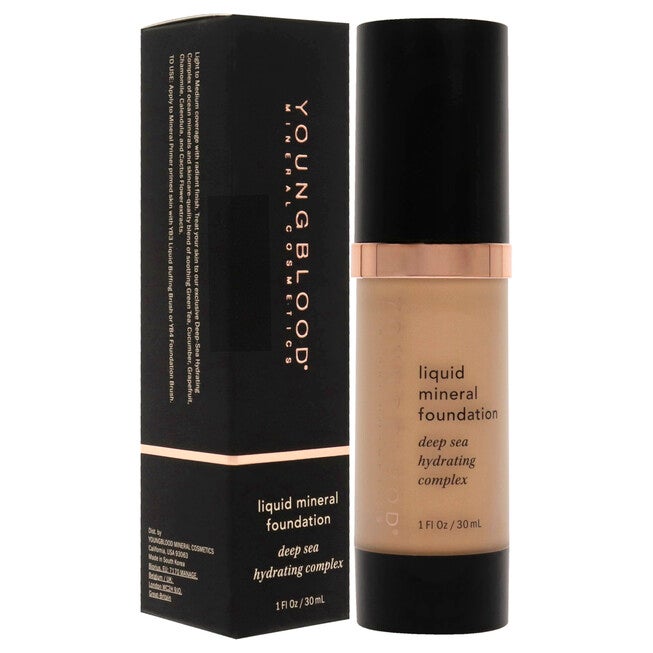Liquid Mineral Foundation - Sun Kissed by Youngblood for Women - 1 oz Foundation, See Description, alternate image number 2