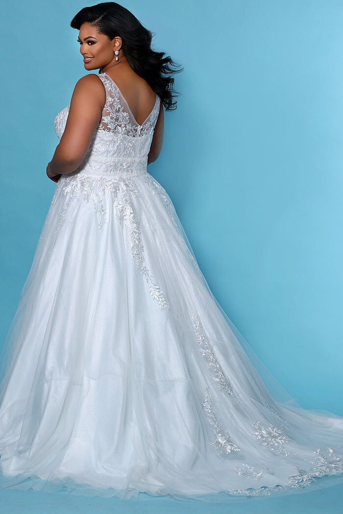 Hazel Wedding Dress Glitter Tulle Ivory Dress Size 14 OneStopPlus