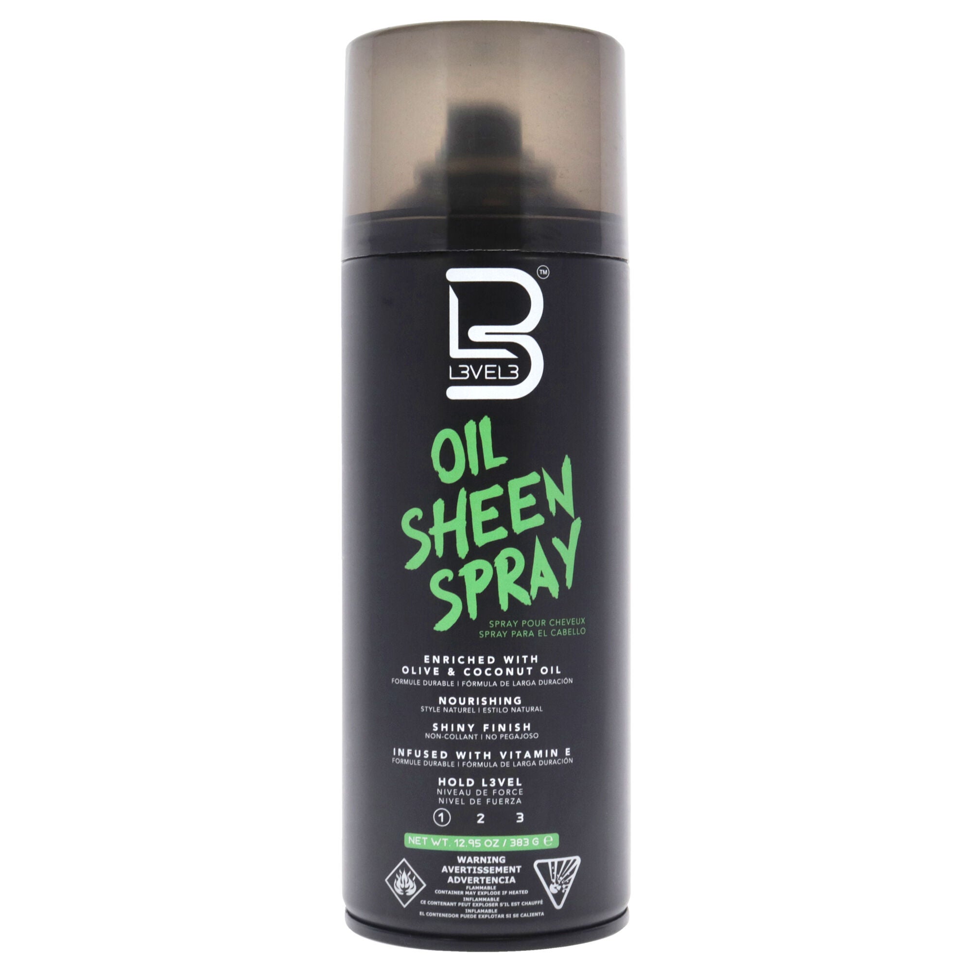 Oil Sheen Spray by L3VEL3 for Men - 12.95 oz Hair Spray, See Description, hi-res image number 0