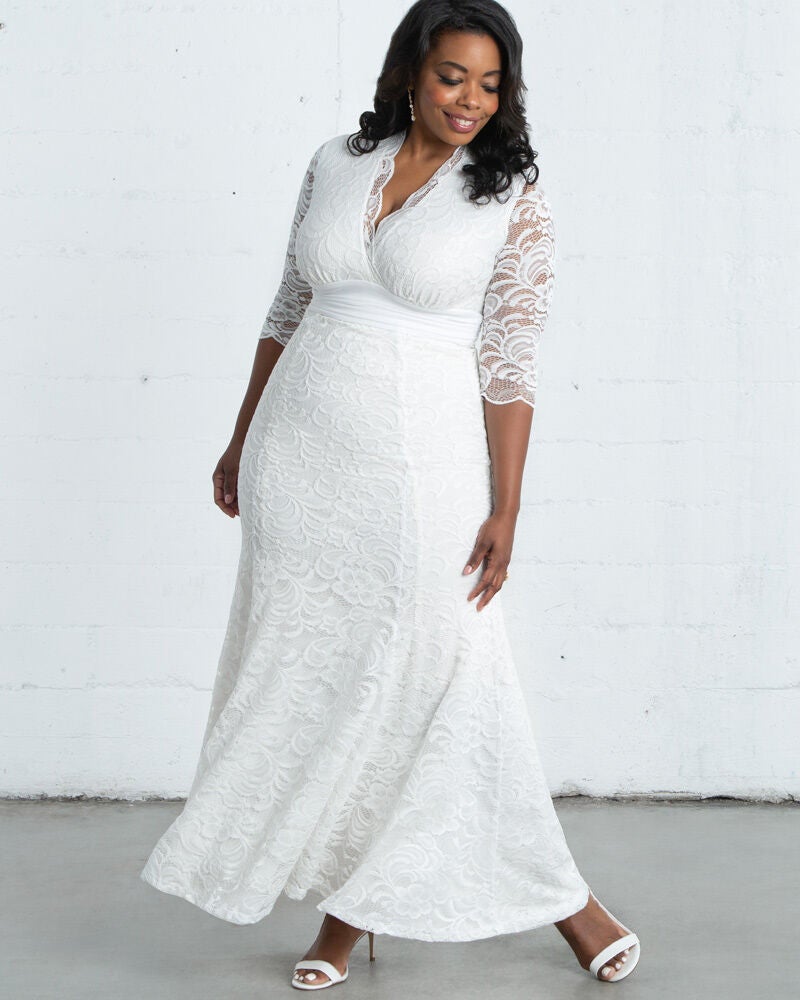 Amour Lace Wedding Gown, IvoryCream, alternate image number 2