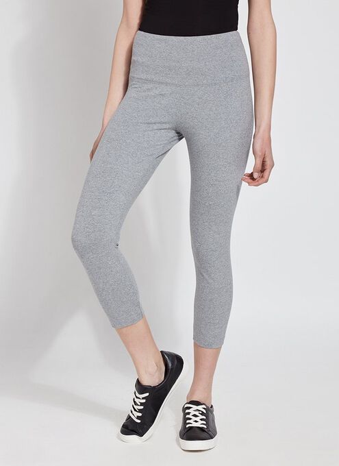 Flattering Cotton Crop Legging, Grey Melange, hi-res image number null