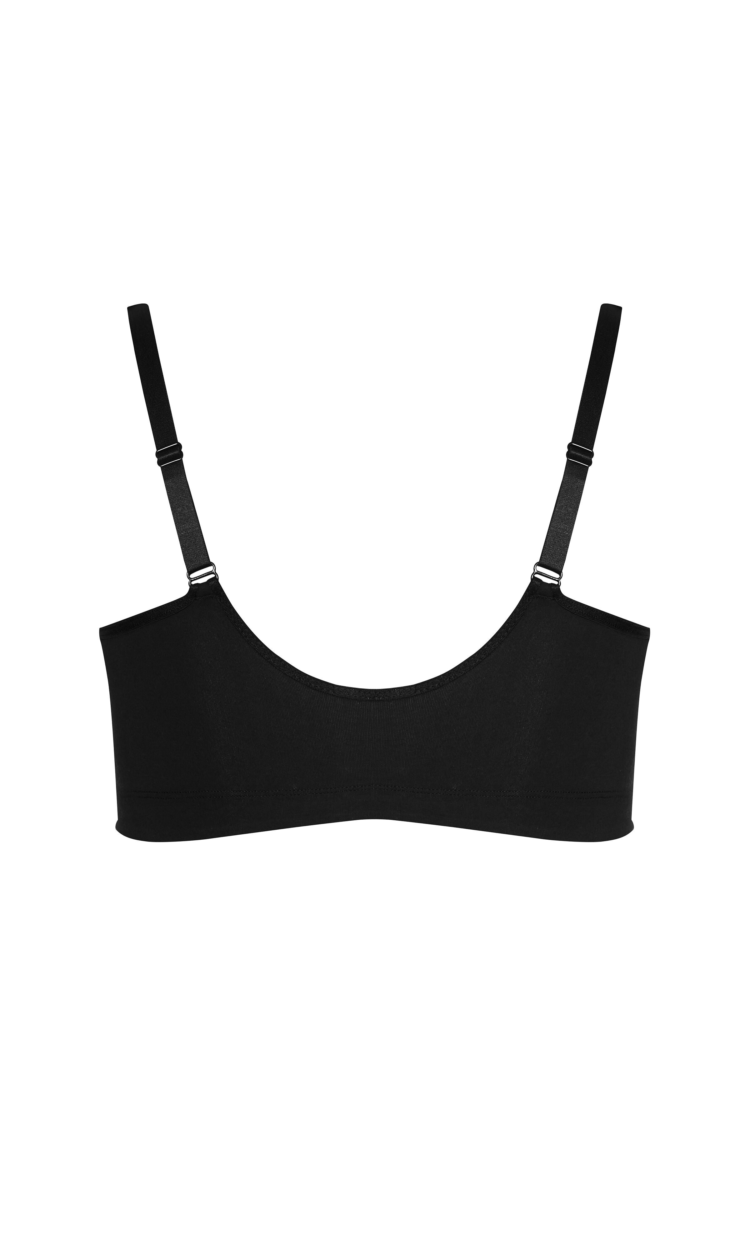 Comfort Cotton Wire Free Front Close Bra - black, , alternate image number 3