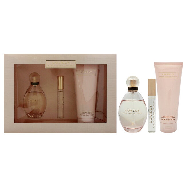 Lovely by Sarah Jessica Parker for Women - 3 Pc Gift Set 3.4oz EDP Spray, 0.34oz EDP RollerBall, 6.7oz Body Lotion, See Description, hi-res image number null