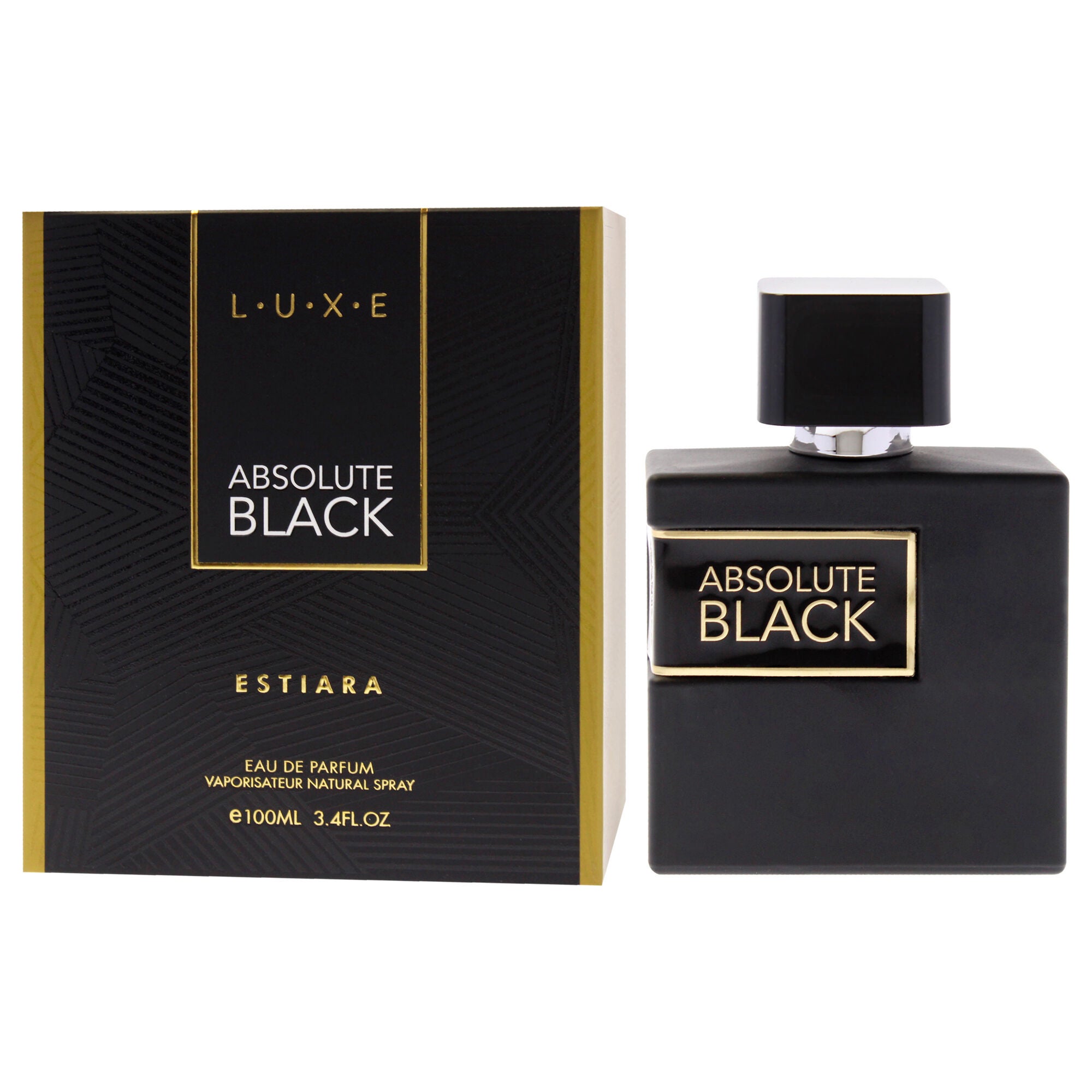 Luxe Absolute Black by Estiara for Men - 3.4 oz EDP Spray, Clear, alternate image number 3