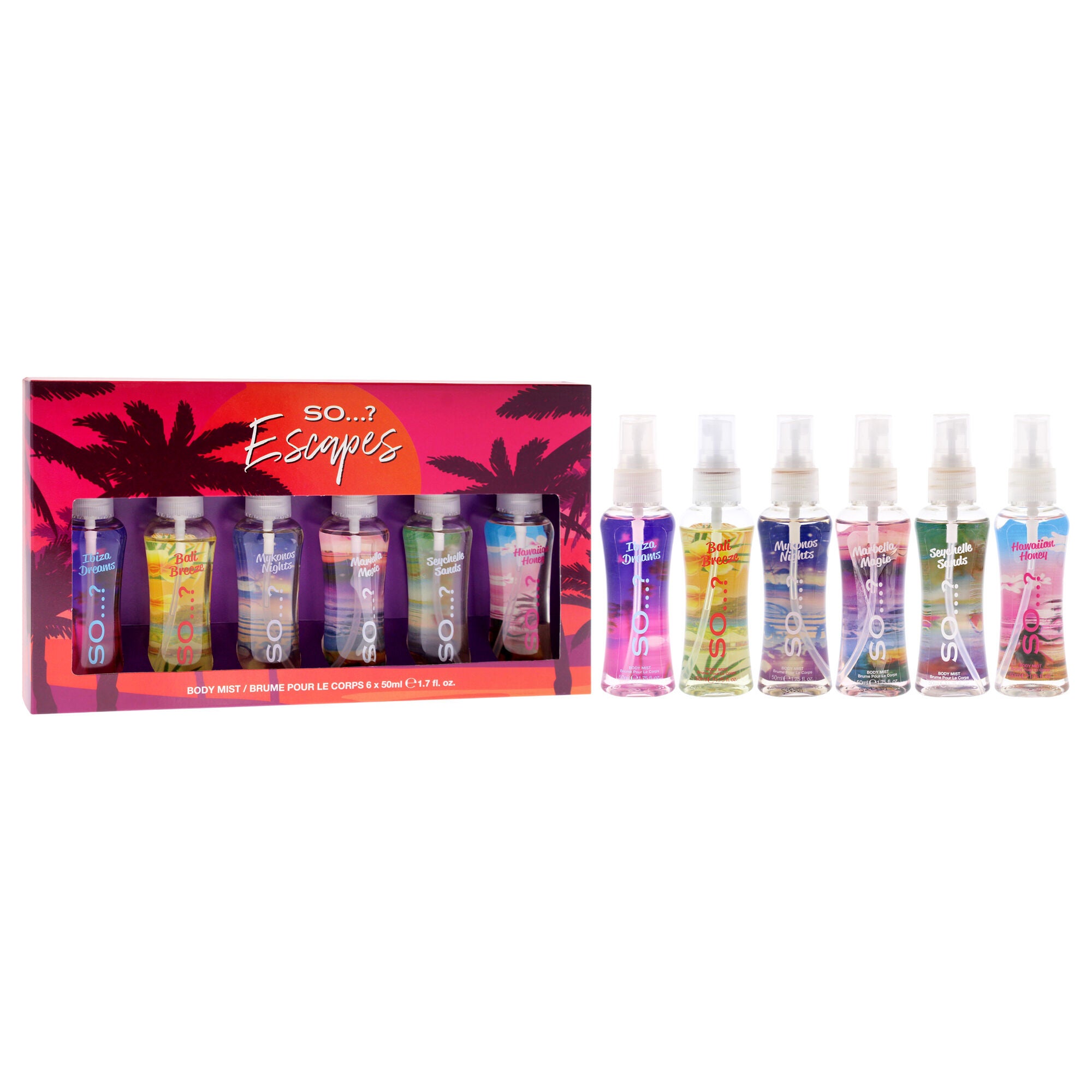 Escapes Body Mist Set by So?? for Women - 6 Pc 1.7oz, See Description, alternate image number 2
