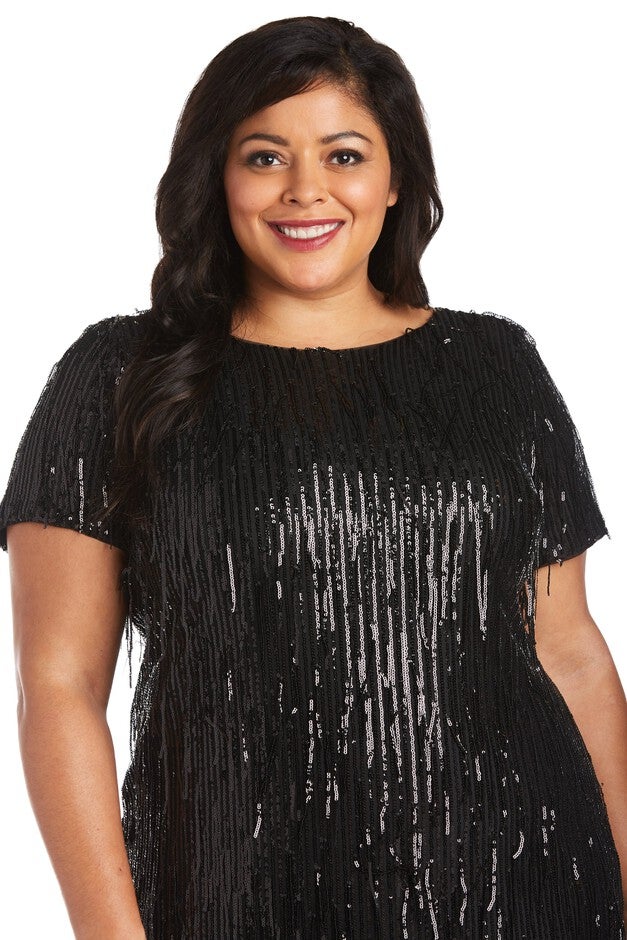 One Piece Short Sequin Shimmy Dress, , alternate image number null