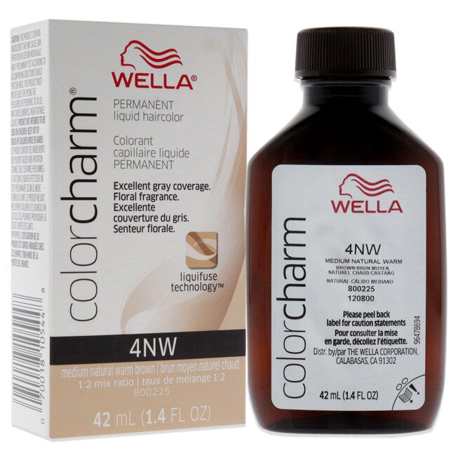 Color Charm Permanent Liquid Haircolor - 4NW Medium Natural Warm Blonde by Wella for Unisex - 1.4 oz Hair Color, See Description, alternate image number 2