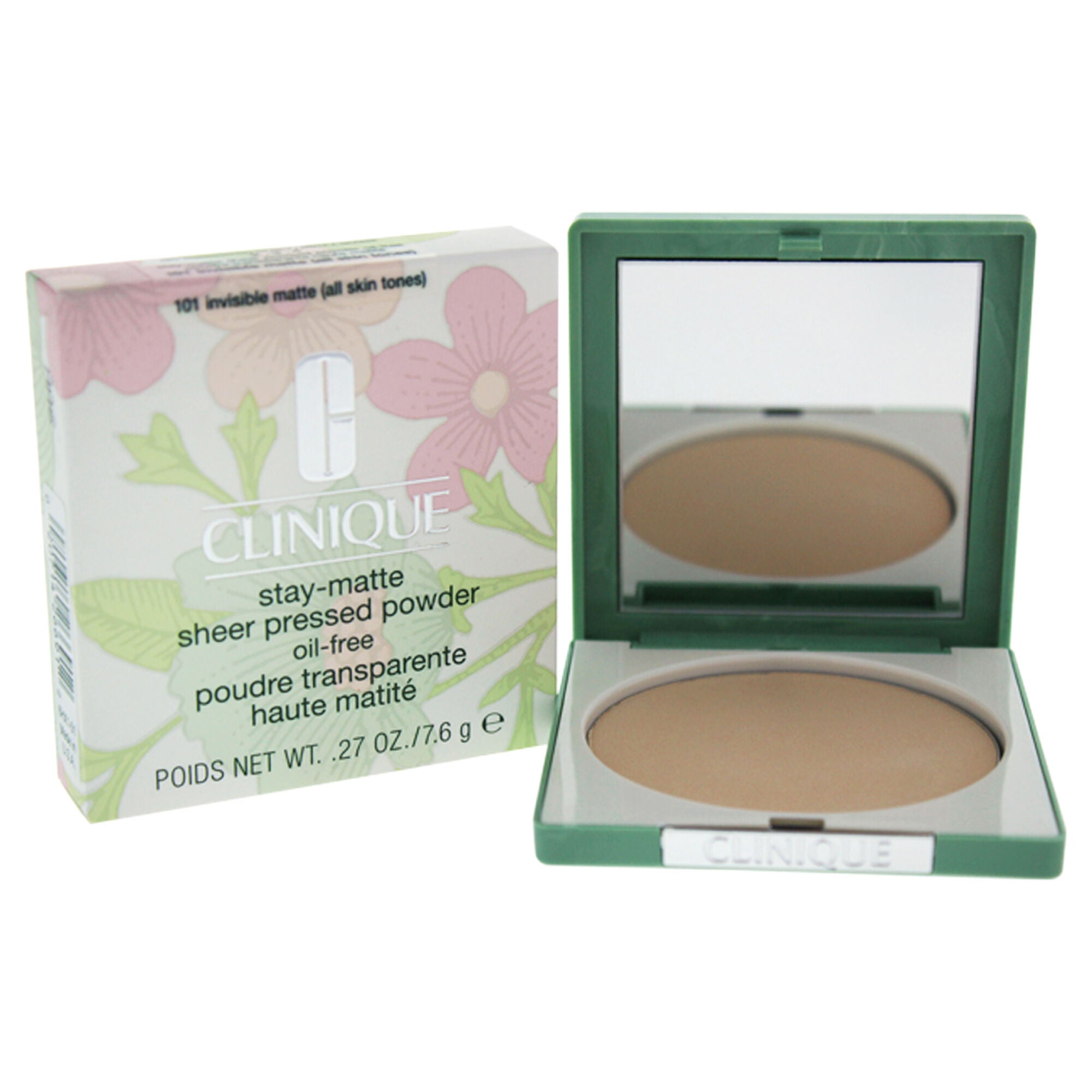Stay-Matte Sheer Pressed Powder - 101 Invisible Matte by Clinique for Women - 0.27 oz Powder, See Description, hi-res image number 0