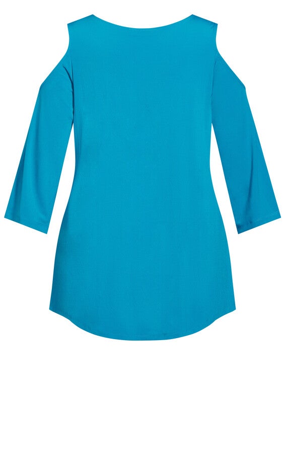 Cold Shoulder 3 Bar Top - teal, , alternate image number 5