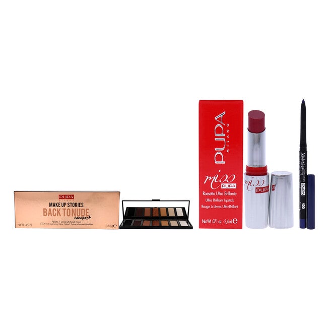 Make Up Stories Compact Palette With Made To Last Definition Eyes and Miss Pupa Lipstick Kit by Pupa Milano for Women - 3 Pc Kit, See Description, hi-res image number 0
