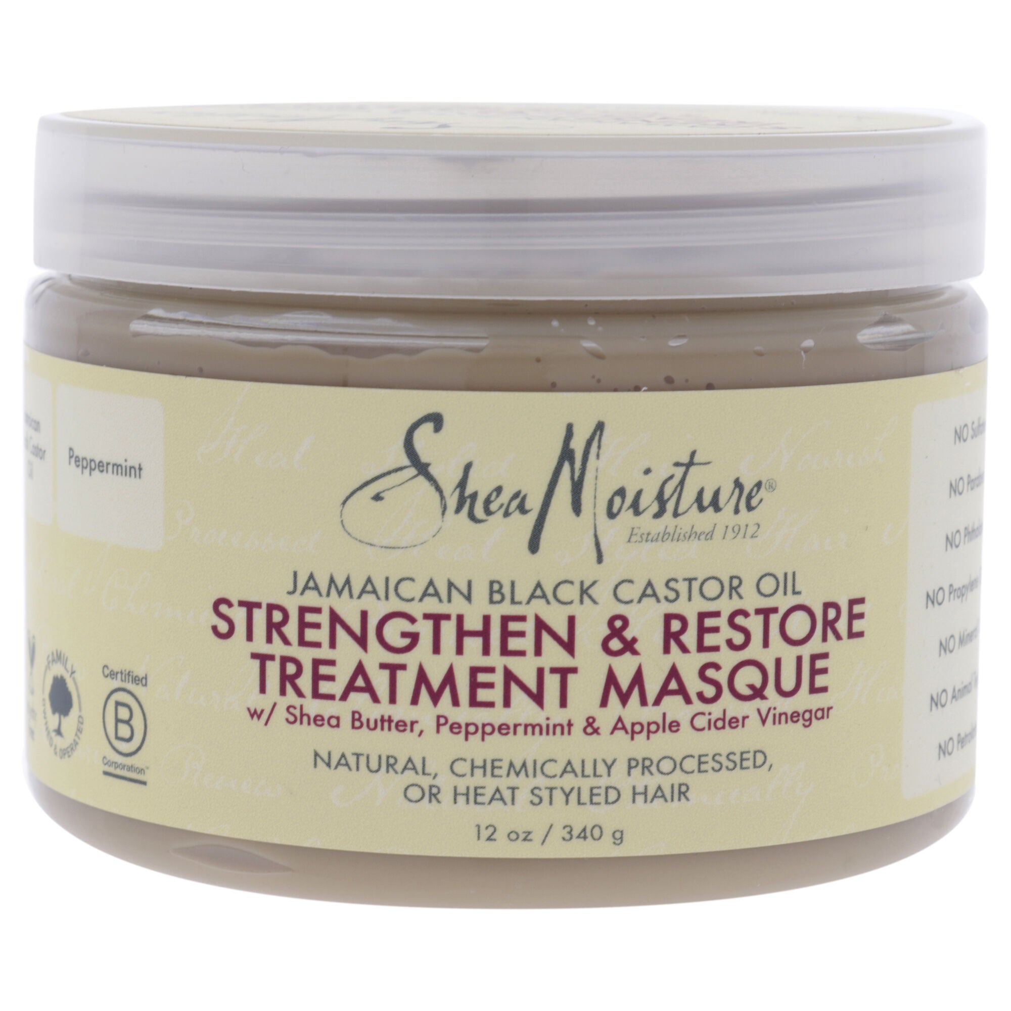 Jamaican Black Castor Oil Strengthen-Grow Restore Treatment Masque by Shea Moisture for Unisex - 12 oz Masque, , alternate image number 3