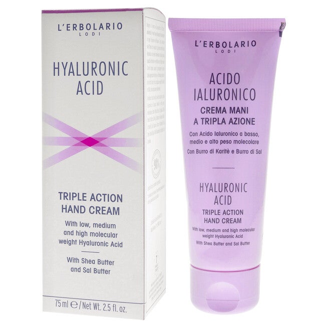 Hyaluronic Acid Triple Action Hand Cream by LErbolario for Unisex - 2.5 oz Cream, See Description, alternate image number 2