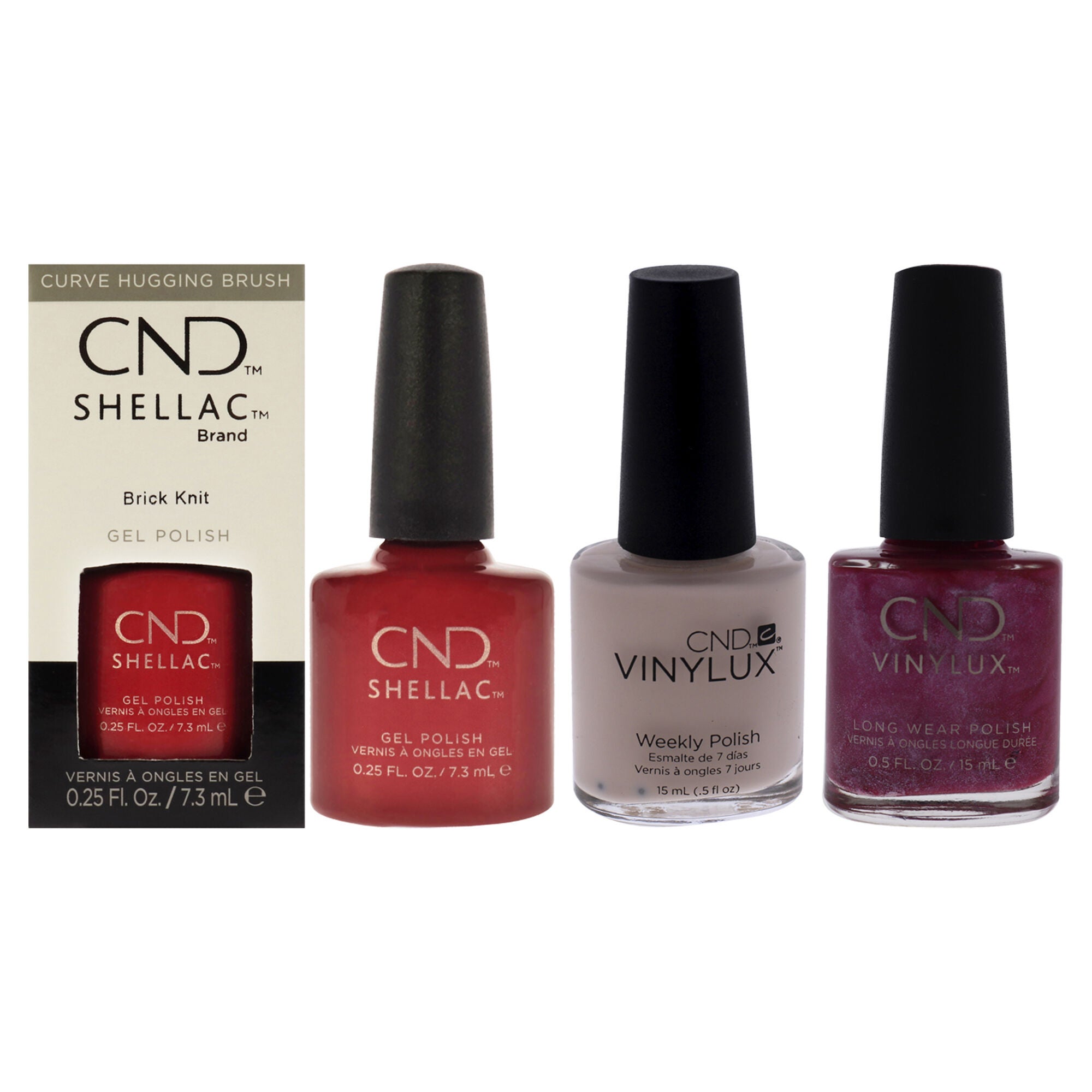 Vinylux Weekly Polish and Shellac Nail Color Kit by CND for Women - 3 Pc Kit, See Description, hi-res image number 0