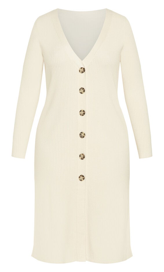 Button Knit Cardigan - cream, , alternate image number null