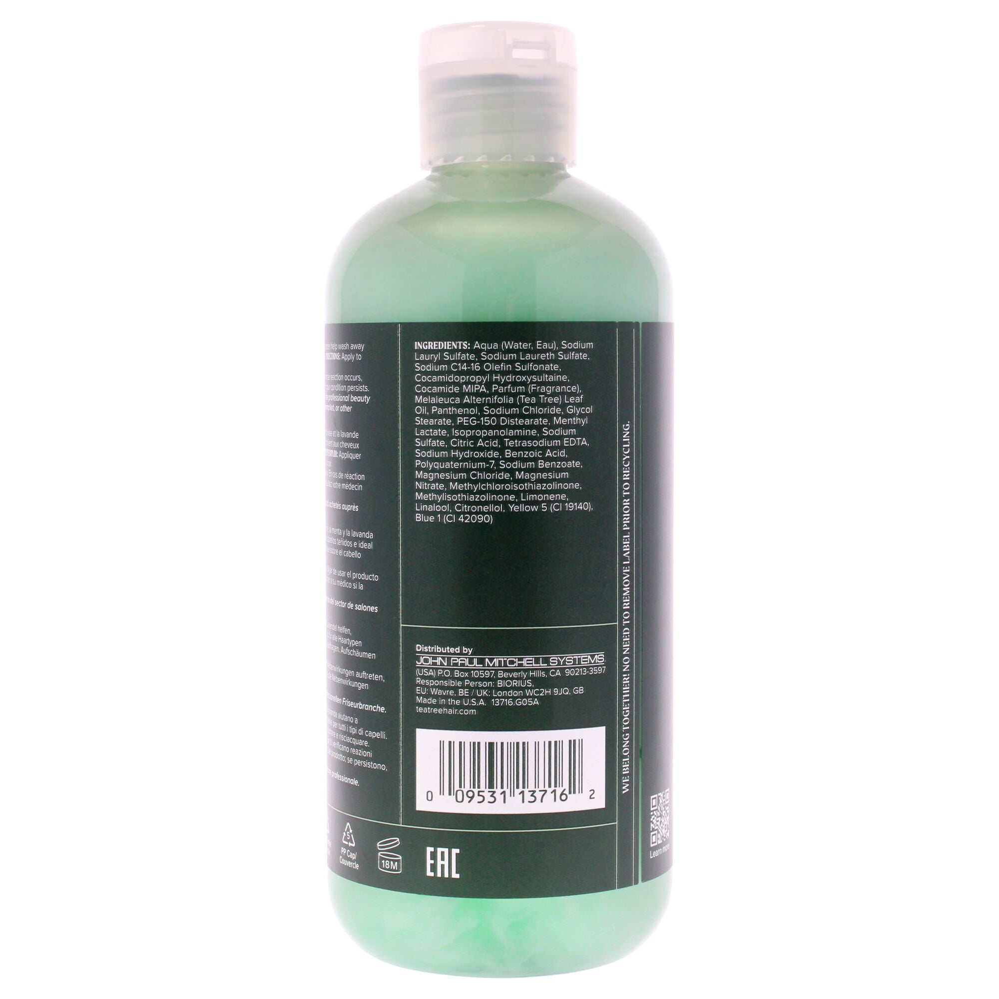 Tea Tree Shampoo by Paul Mitchell for Unisex - 16.9 oz Shampoo, See Description, alternate image number 1