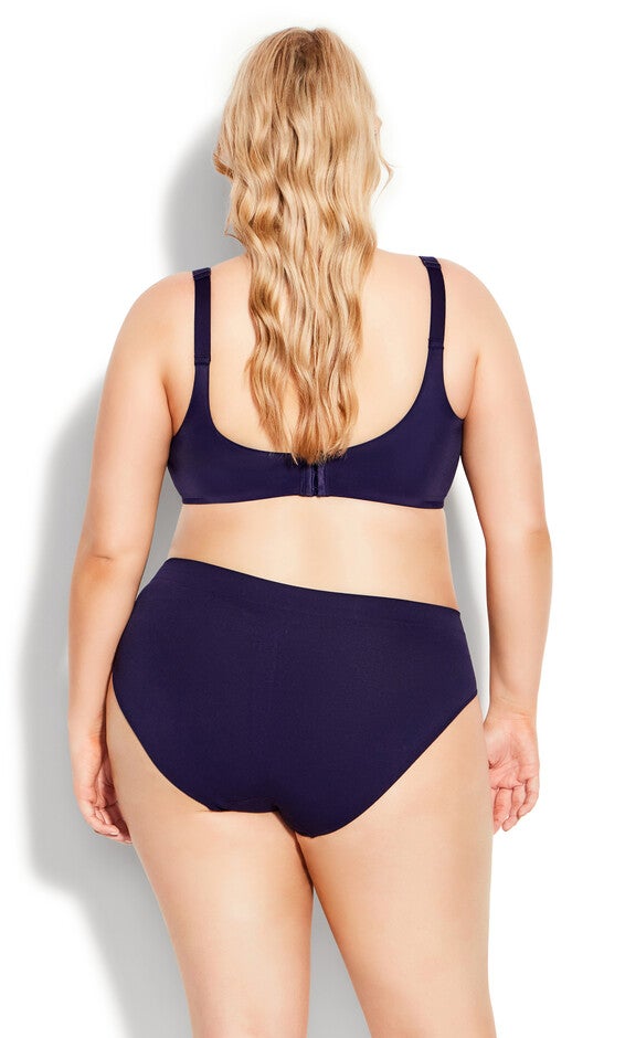 Seamless Hi Cut Brief - indigo, , alternate image number 1